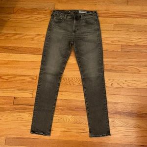 AG Mid-Rise Cigarette Grey Jeans